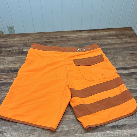 Hurley Phantom Men’s Boardshort Bright Orange and Brown Boardshorts! - Picture 9 of 9